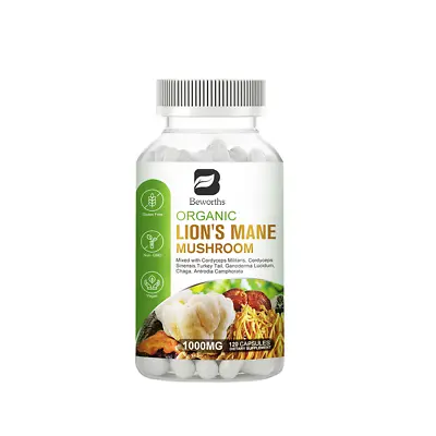 Lions Mane Mushroom Supplement 1000mg Memory Brain Support Boost Immune & Energy • $14.99
