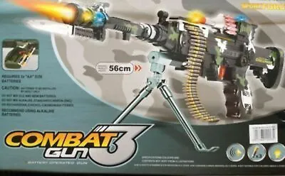 £9.99 • Buy Machine Gun Pistol With Lights And Sounds Kids Toy Combat 3 Army Commando