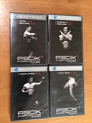 Beachbody Workout P90x+ Extreme Home Fitness DVD 4 Lot ABS UPPER INTERVAL CARDIO • $8