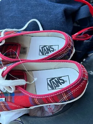 Vans Pend Intage Vans Pendleton Authentic Sneaker Shoe Red Plaid Men's Sz 10.5 • $75