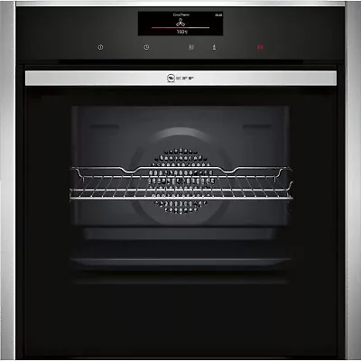 £1563.95 • Buy Neff N90 Slide And Hide Single Oven With Pyrolytic Cleaning - Black B58CT68H0B