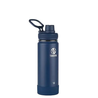 Takeya Actives Insulated Stainless Steel Water Bottle With Spout Lid - Midnight • $19.45