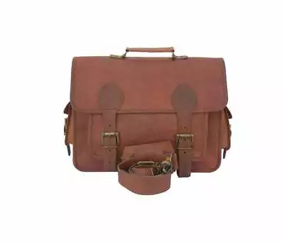 Men's Leather Briefcase Laptop Messenger Bag Best Computer Satchel Handmade Bag • $102.39