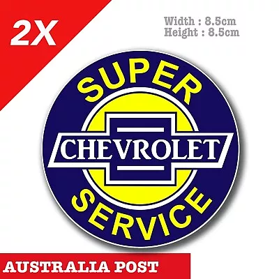 CHEVROLET Logo Super Service Old Vintage Sing Car Stickers • $7