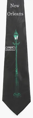 Bourbon Street Men's Mardi Gras Neck Tie New Orleans Novelty Black Necktie  • $14.90