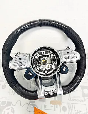 Oem 19~24 Mercedes Amg G63 C63 E63 Gt S63 Cls63 Gle Carbon Fiber Steering Wheel • $2899.98