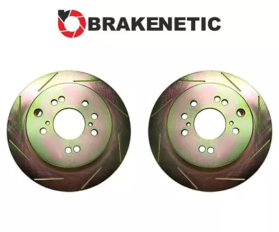 REAR BRAKENETIC Sport Slot Brake Rotors Z32 300ZX Conversion 4/5LUG • $198