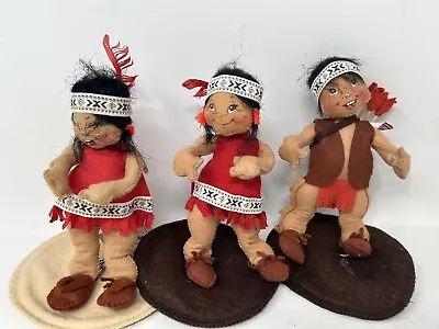 Annalee Native American Doll Lot Of 3 - Thanksgiving 7.5  Arrows • $27.97