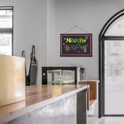 24  LED Message Board Restaurant Menu Sign Illuminated Neon Erasable With Remote • $34.20