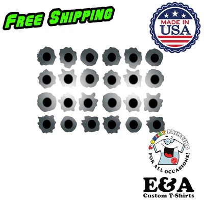 $7.99 • Buy 48 Pack Bullet Hole Sticker Fake Gun Shot Decal Realistic Car Truck Glass Vinyl