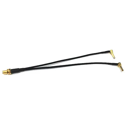 SMA Female Nut To 2X MS156 RF Pigtail Cable Splitter RG174 20cm 8  NEW • $5.80