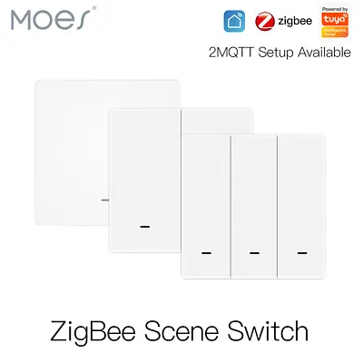 MOES 1/2/3Gang ZigBee Wireless Smart Scene Switch Push Button Remote Control APP • $29.99