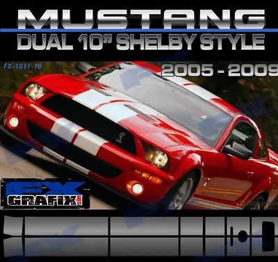 2006 Ford Mustang Dual 10  GT 500 Rally Stripe Kit #1 In Dealer Quality Stripes  • $209.95