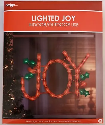 $18.99 • Buy 17  Joy Window Decoration With 43 Lights - Brand New In Box - Jumbo Size