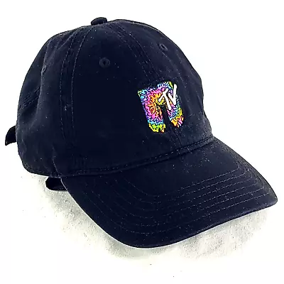 MTV Hat Cap Strap Back Black Embroidered Logo Baseball Trucker Adj Mens 2018 • $10.97