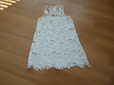 Primark Ocean Club Beach Cover Up Dress Cream Lace Size 10-12 • £5.99