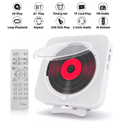 Portable Speaker CD Player Wall Mounted Bluetooth-compatible 5.1 With Bracket • £59.12