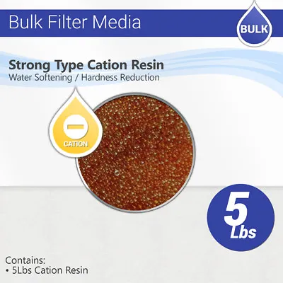 Strong Type Cation Resin For Hardness Reduction Water Softening Resin - 5 Lbs • $32.95