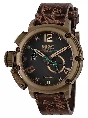U-Boat Chimera Automatic Bronze Brown Dial Brown Leather Date Mens Watch 8527 • $2179