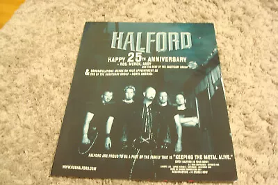 HALFORD 2001 Congrats Ad Rob Halford Of Judas Priest Roy Z Mike Chlasciak • $5.98