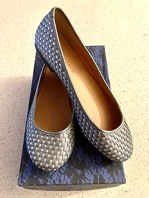 Shoes Women's  Flexi By Efe  Ballet Flats USA Sz 6.5 Mexico 23.5 Silver NEW • $14.96