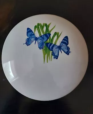 FTD Porcelain Blue Butterfly Trinket Dish/Dresser Box • $10