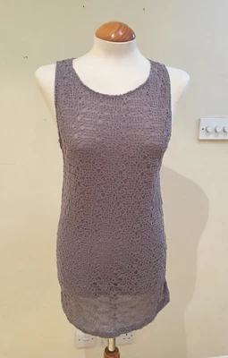 £2 • Buy Topshop Asos Lilac Purple Lace Cut Out Body Com Mini Dress Size 10