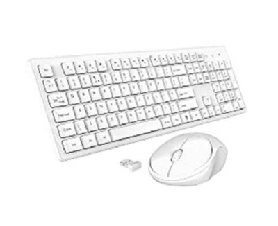 £0.99 • Buy New In Box Wireless Keyboard & Mouse  (White) For PC/MAC
