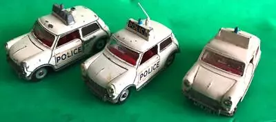 3 Qty  DINKY TOYS # 250 MINI COOPER POLICE CARS FOR  SPARES/RESTORATION NO BOXs • £6.50