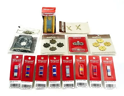 New Vanguard US Military Pin Lot Stripes Ribbon Rifle Rank Insignia Army - A • $34.95