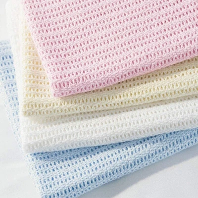 £5.95 • Buy EX STORE Cellular PRAM CRIB MOSES Blanket 100% Cotton Baby NEW