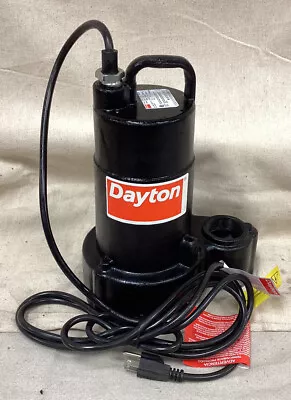 DAYTON 4HU69 Submersible Sump Pump 1/2 HP No Switch Included 57 Gpm Flow Rate • $125