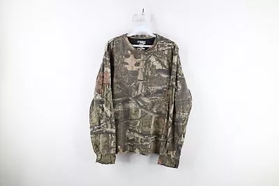 Vintage Streetwear Mens Large Faded Mossy Oak Camouflage Long Sleeve T-Shirt • $44.95