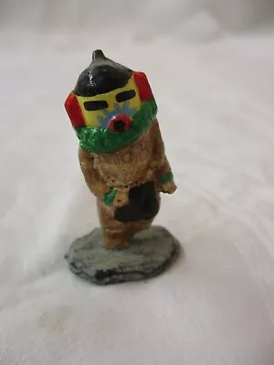 Vintage Plaster/ceramic Hand Painted Miniature Kachina Doll Figure Spotted Corn • $14.29