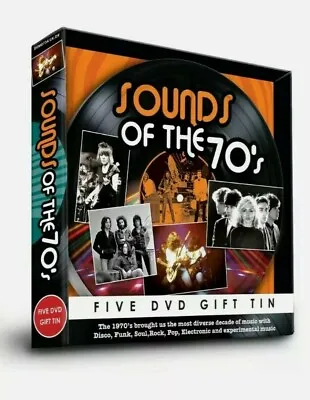 £8.50 • Buy Sound Of The 70's 5 DVD Gift Tin Christmas Disco Funk Soul Rock Pop Electronic