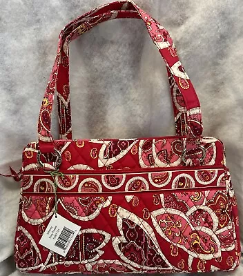 NWT Vera Bradley Whitney Rosy Posies Shoulder Purse 13” X 8”.  Pink • $34.99