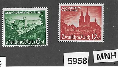 #5958     MNH  Germany 1940 Stamp Set Scott # B174-175  Eupen And Malmedy • $8.99