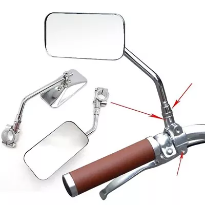 Vintage Bike Mirror Metal Bicycle Mirror For Handlebars Rearview Mirror Cruiser • $37.54