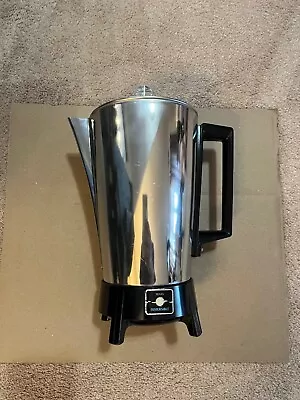 Vintage Sears Immersible Electric Stainless Steel Percolator Coffee Pot • $19.95