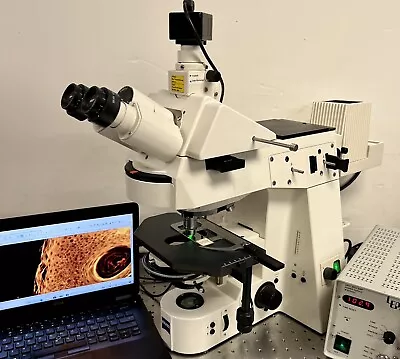 Zeiss Axioplan 2 Fluorescence  Nomarski DIC Microscope  Cam + Laptop • $12550