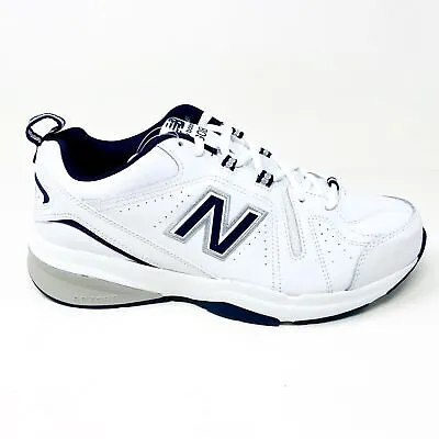 New Balance 608 White Navy Mens Casual Comfort Training Sneaker Shoes MX608V5 • $67.95