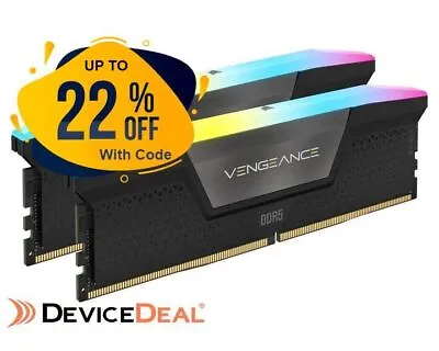 CORSAIR VENGEANCE RGB DDR5 5600MHz 32GB 2x16GB DIMM Unbuffered RGB LED 1.25V • $346.10