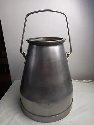 Vintage Galvanised Milk Churn Brass Rim • $46.72