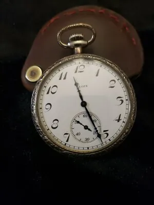 1924 Elgin National Watch Co Open Face Pocket Watch Grade 303 Working • $132