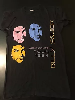 Vintage 80s 1984 Billy Squier Signs Life Concert Tour T-Shirt Rock MTV Guitar • $49.99