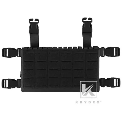 KRYDEX MK5 Tactical Placard Holder Front MOLLE Pouch For Chest Rig Vest Black • $27.95