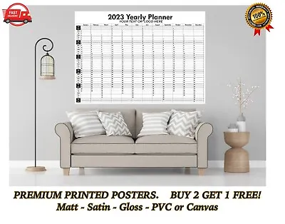 £16 • Buy 2023 Wall Year Planner Large Poster Print Personalised A0 A1 A2 Maxi