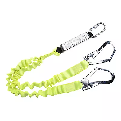 Portwest Safety Harness Double Lanyard Elasticated With Shock Absorber FP52 • £28.79