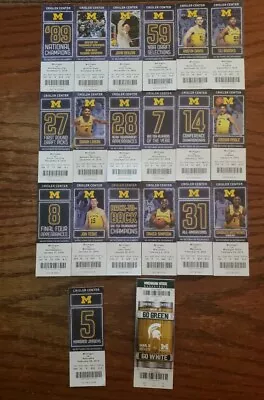 2018 - 2019 Michigan Wolverines Basketball Ticket Set • $29.99