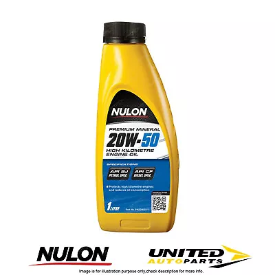 NULON Premium Mineral 20W-50 High KM Engine Oil 1L For VANDEN-PLAS Princess R • $30.79